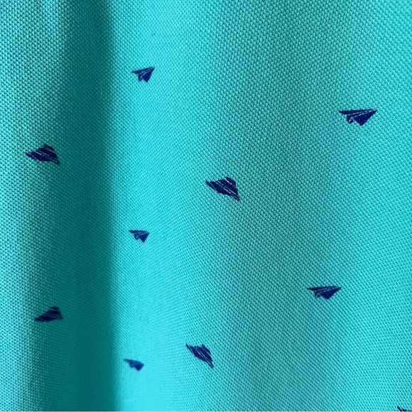 Nomad Tribe Polo Top Shortsleeve Paper Airplane Cotton Mens Size Large - Picture 4 of 6